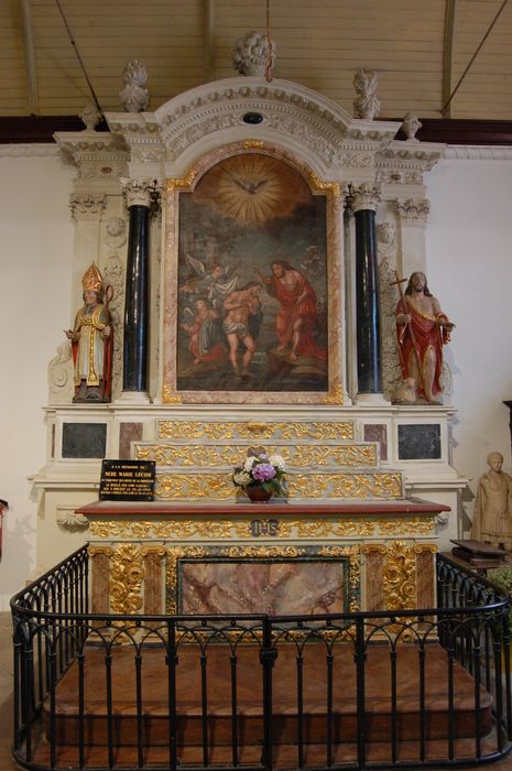 autel, retable, tableau : le Baptême du Christ