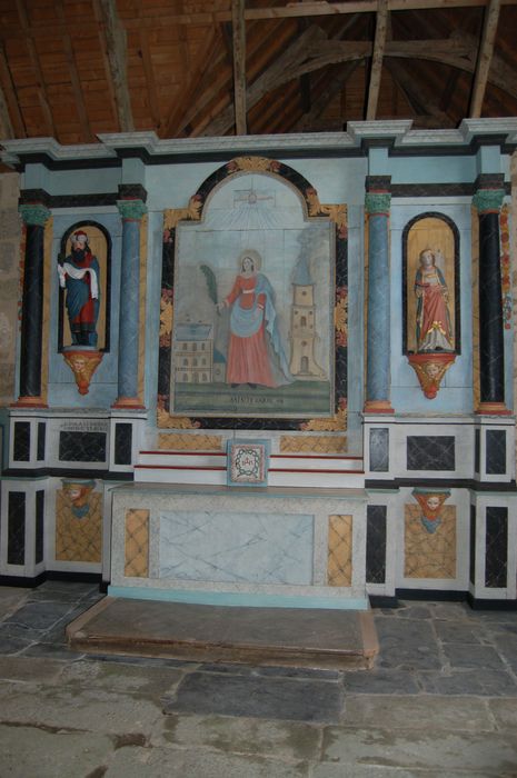 autel latéral sud, retable dit de Sainte-Barbe, tableau : Sainte Barbe
