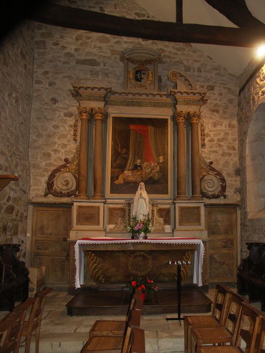 autel, retable, tableau : Soeurs de charité au chevet d'un mourant