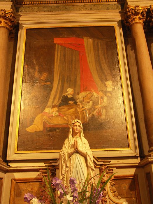 tableau : Soeurs de charité au chevet d'un mourant