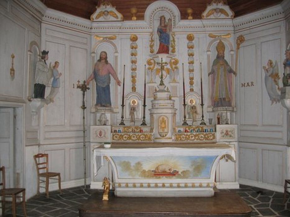 maître-autel, retable, lambris de revêtement