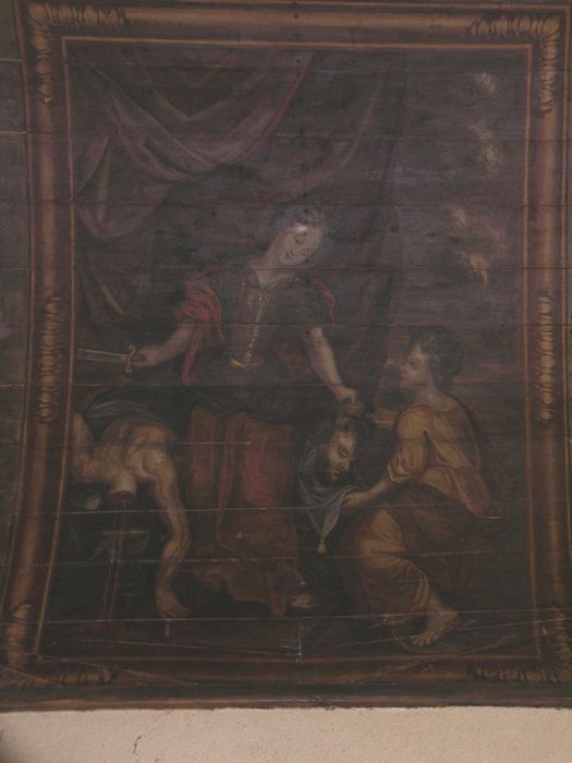 voûte lambrissée de la nef, détail