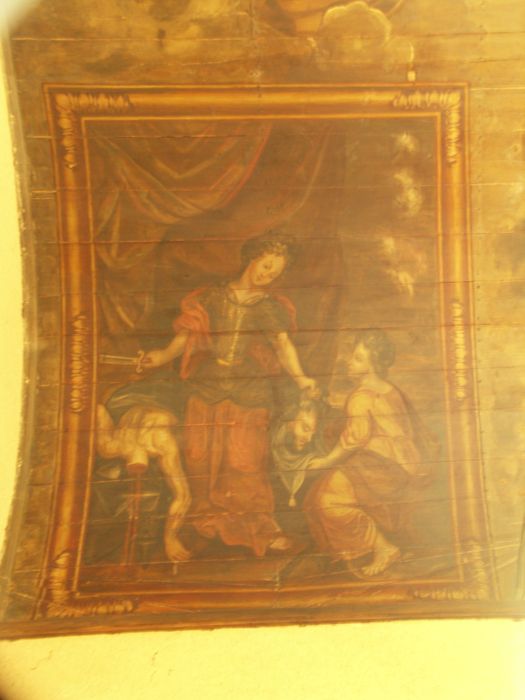 voûte lambrissée de la nef, détail