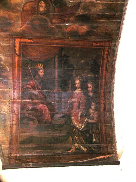 voûte lambrissée de la nef, détail