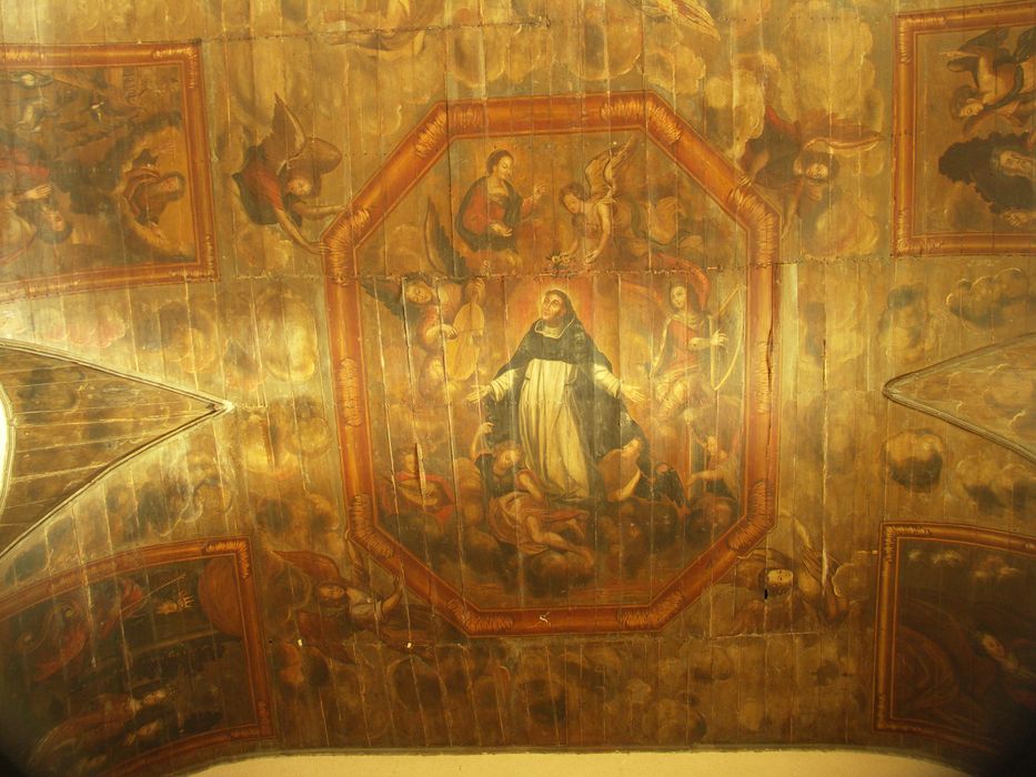 voûte lambrissée de la nef, détail