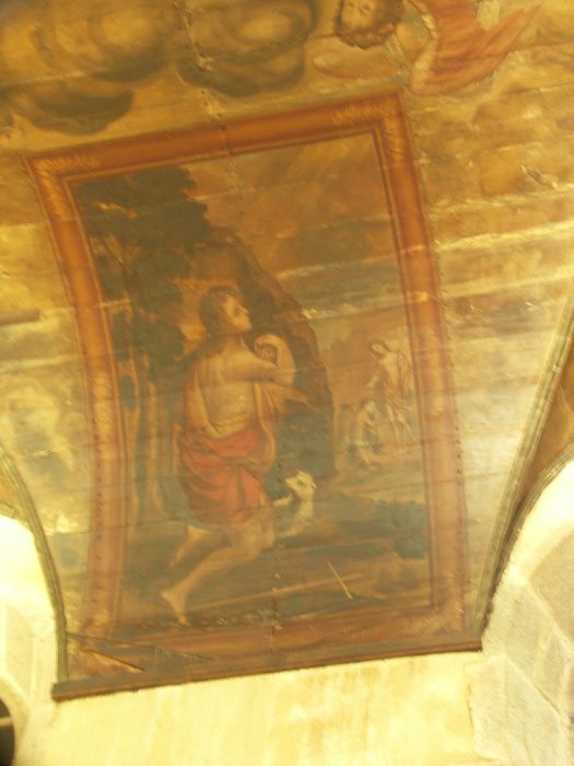 voûte lambrissée de la nef, détail