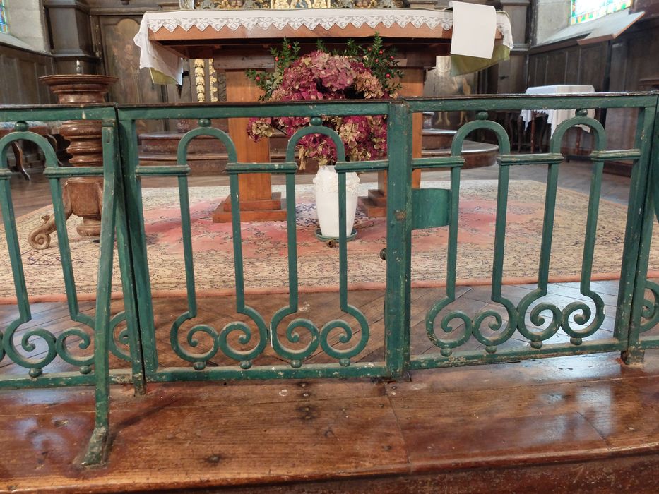 clôture de choeur (grille de communion), vue partielle