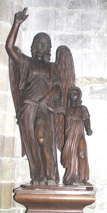 groupe sculpté : Ange et Tobie