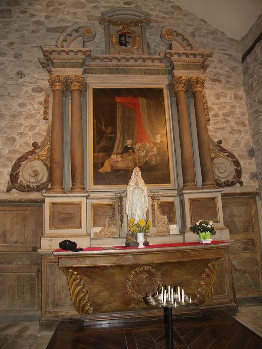 autel, retable, tableau : Soeurs de charité au chevet d'un mourant