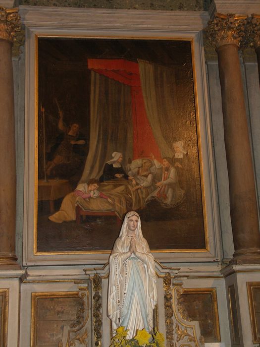tableau : Soeurs de charité au chevet d'un mourant