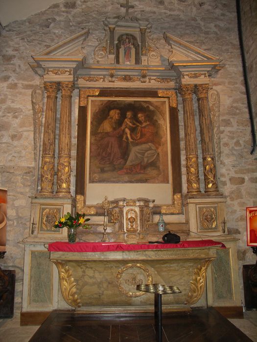 autel, retable, tableau : Sainte Anne, la Vierge et l'Enfant