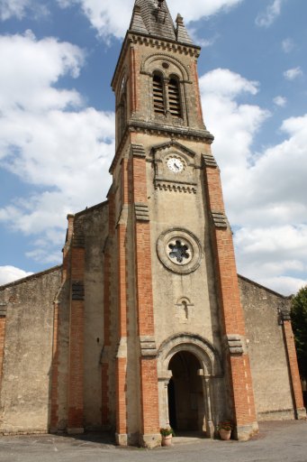 Eglise, massif occidental, vue depuis l'ouest.