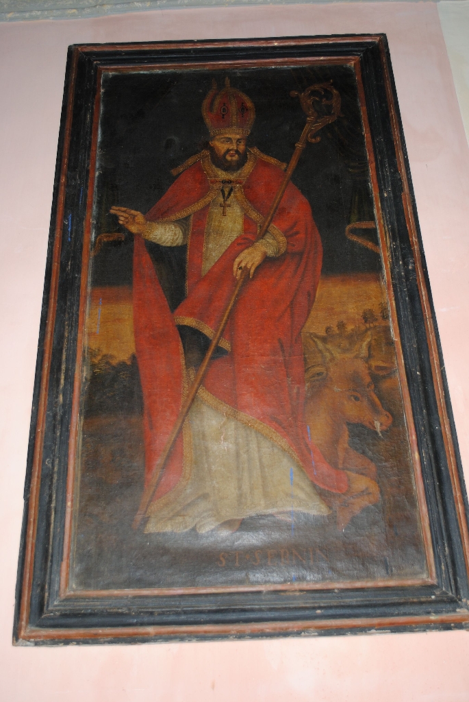 Quatre tableaux : Don du Rosaire, Crucifixion, Enfance de la Vierge et Saint Saturnin