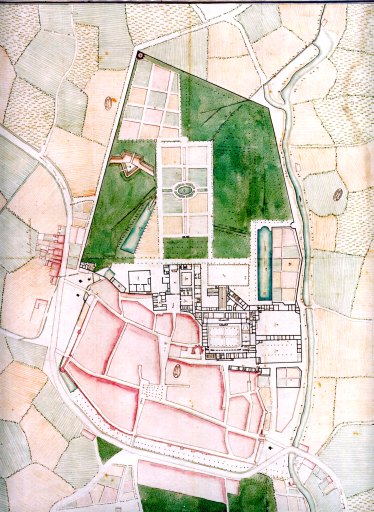 Plan de la ville et du collège de Sorèze, 1796.