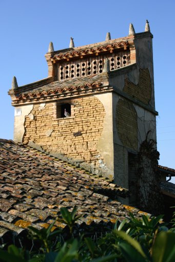 Ferme. Pigeonnier-pied-de-mulet. Vue depuis le sud-est.
