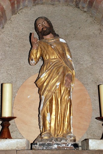 Statue (d'applique, petite nature) : Christ enseignant