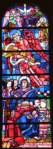 Verrière figurée : Ave Maria