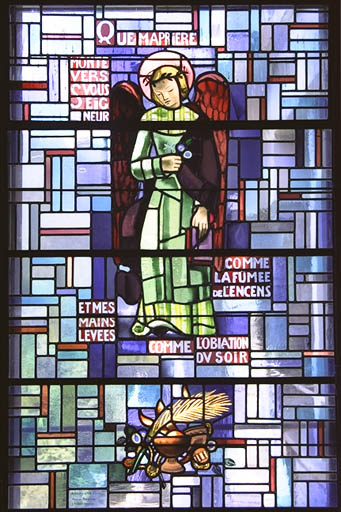 Verrière figurée : Que ma prière monte vers vous Seigneur