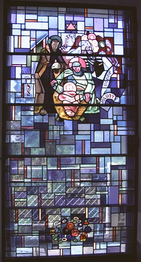 Verrière figurée : Paix aux hommes de bonne volonté