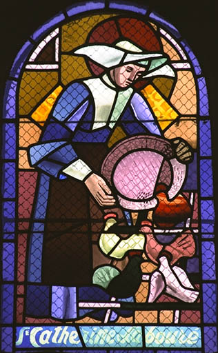 Verrière figurée : Sainte Catherine Labouré