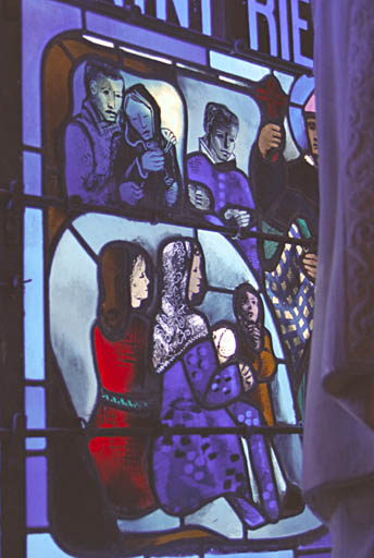 Détail du vitrail de Saint Rieul