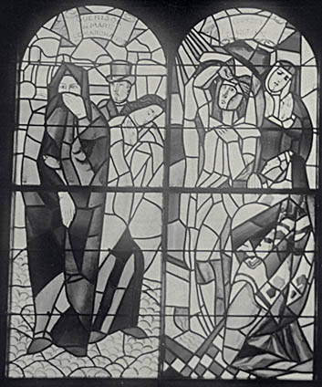 Verrière figurée : Gérison de Marie Lemarchand, Lourdes