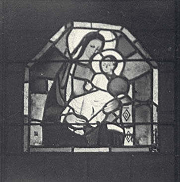 Verrière figurée : Vierge à l'Enfant