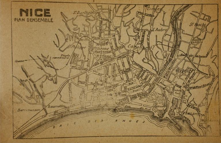 Plan de la ville de Nice.