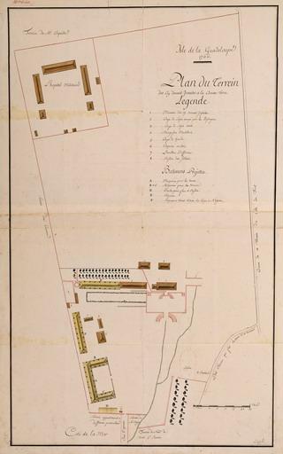 Plan, profil et élévation d'une partie du pont du Galion