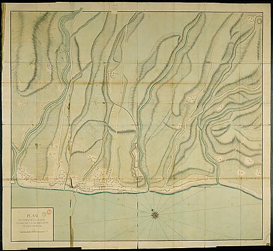 Plan du fort de la Basse-Terre et de ses environs
