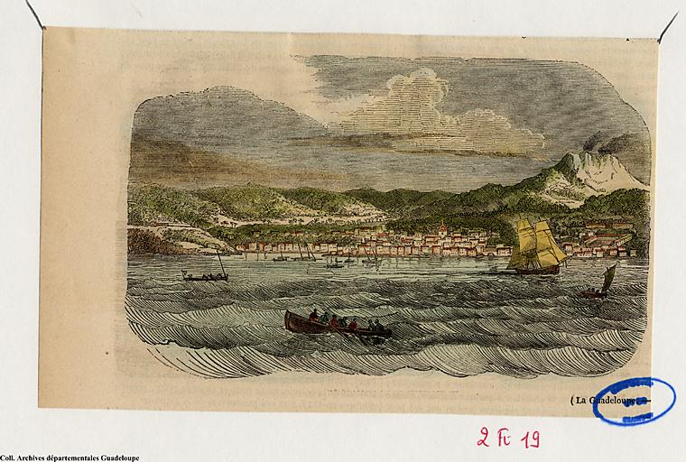 Vue de Basse-Terre prise depuis le mouillage