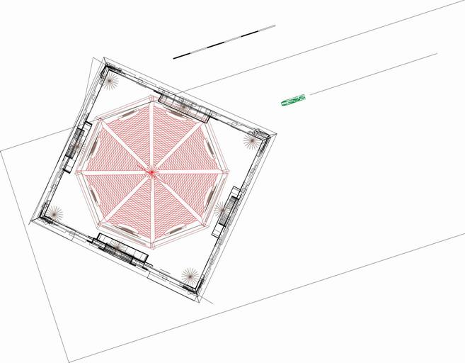 Levée photogramétrique du clocher, Plan de la toiture