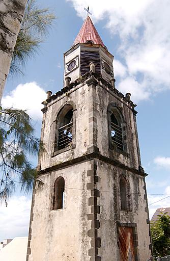 Clocher de la cathédrale Notre-Dame de Guadeloupe anciennement église paroissiale Saint-François