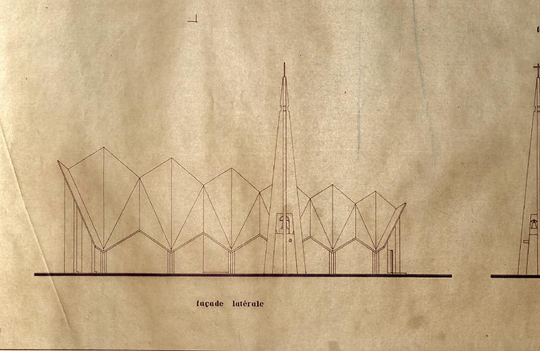Détail de l'élévation de la façade latérale