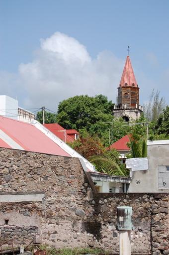 Clocher de la cathédrale Notre-Dame de Guadeloupe anciennement église paroissiale Saint-François