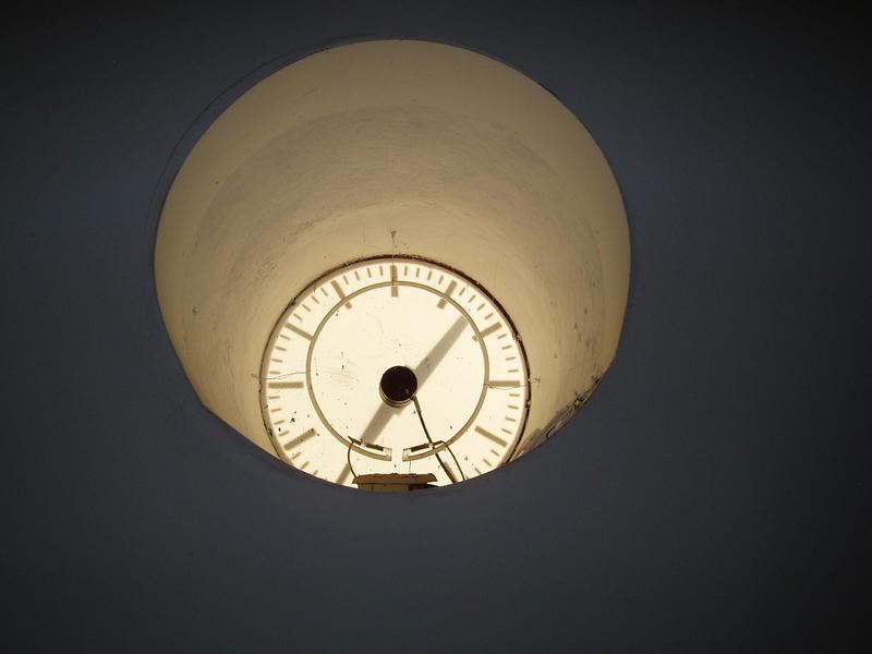 Horloge vue de l'intérieur.