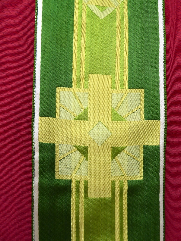 Chasuble, détail de l’orfroi.