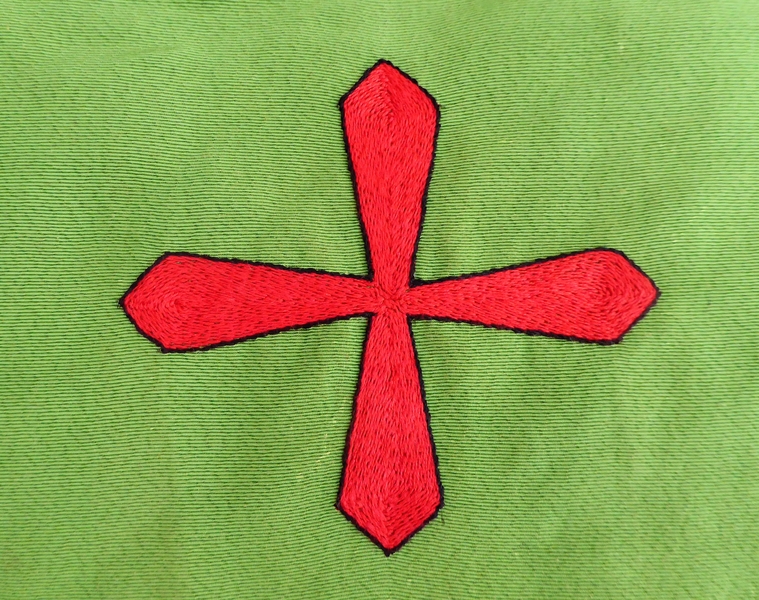 Chasuble, devant : croix.