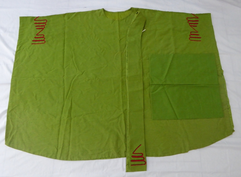 Ornement vert : chasuble, étole, voile de calice