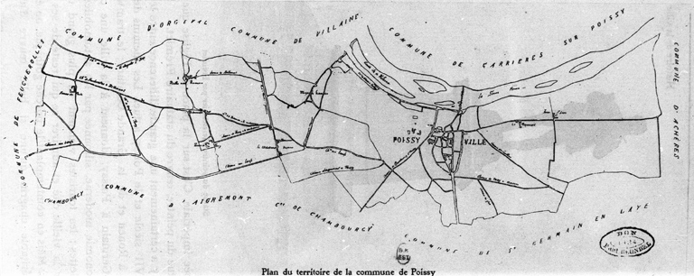 Plan du territoire de Poissy.