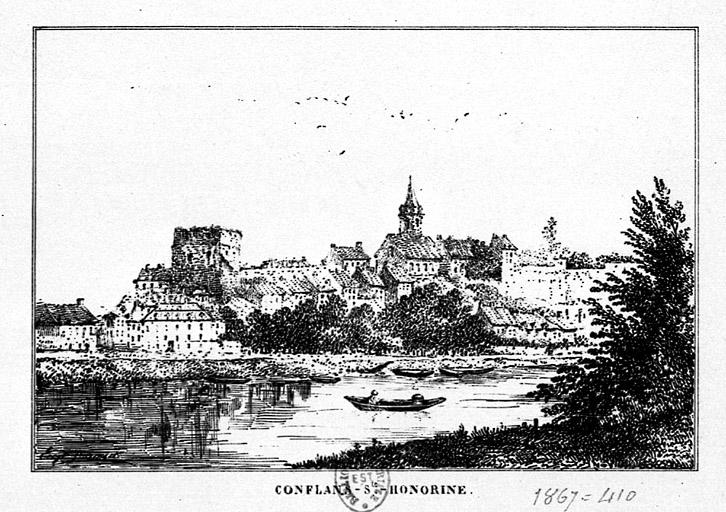 Vue générale de la ville en 1867.