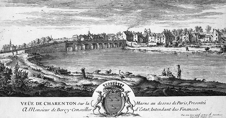 Vue prise de la rive gauche de la Marne.