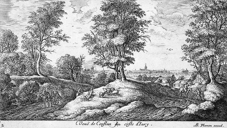 Vue sur Conflans, prise d'Ivry.
