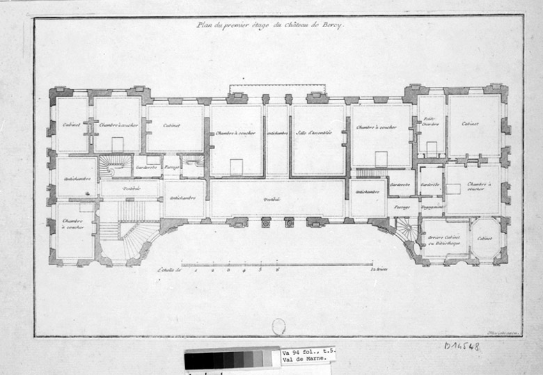 Plan de distribution du premier étage.