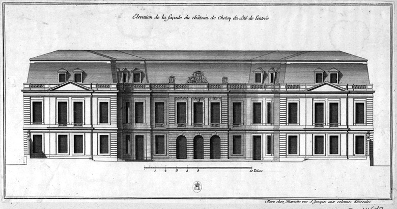 Elévation antérieure du grand château.