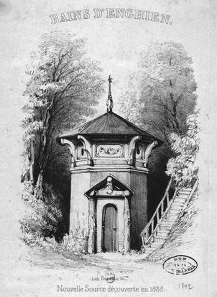 Vue d'ensemble du pavillon octogonal de la source nouvelle ou Bouland découverte en 1835.