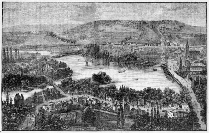 Vue générale d'Enghien et de la vallée de Montmorency.