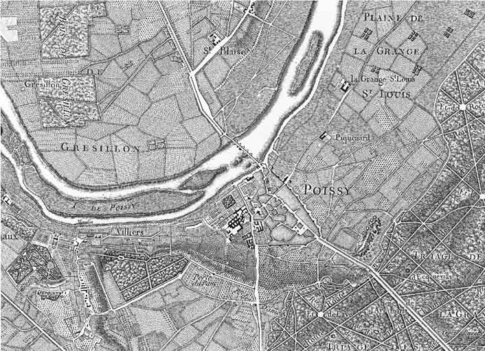 La forêt de Saint-Germain, détail sur Poissy.