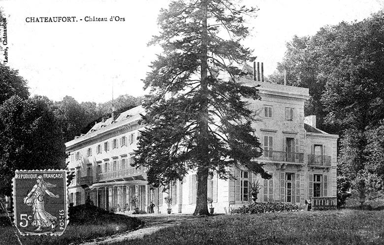 Vue d'ensemble du château aujourd'hui détruit.