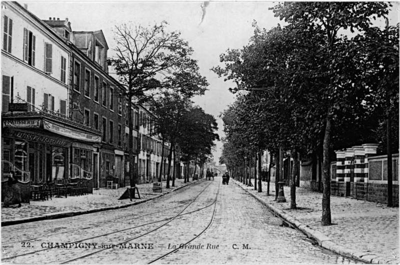 Vue de la Grande-Rue, aujourd'hui rue Jean-Jaurès.